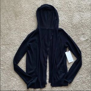 Lululemon Black Cardigan Sweater Hoodie Sz 6